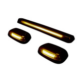 Recon Cab Roof Lights For GMC Sierra 1500 2007-2013 w/ High-Power OLED Bar-Style LED | 3- Piece Set | Amber