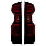 Recon Tail Lights For Chevy Silverado 1500 2019 2020 | Replaces LED | OLED | Red Smoked Lens