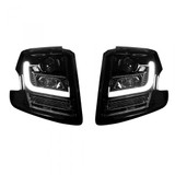 Recon Projector Headlights For Chevy Tahoe 2015-2020 | w/ High Power | Smooth OLED | Halo/DRL | Smoked/Black