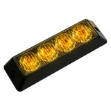 Recon Strobe Light Module | 4-Watt High-Intensity | w/Black Base | 4-LED | 19 Function | Amber