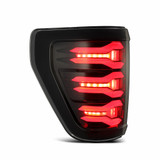 AlphaRex Tail Lights For Ford F-150 2021 2022 Driver and Passenger Side | Pair | LUXX-Series LED | Black-Red