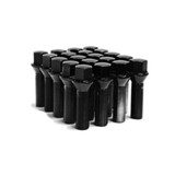 Wheel Mate Lug Bolt | Mevius Series | M12x1.50 | 40mm | 17mm Hex | 60 Deg Tap | Set of 20 | Cone Seat | Black
