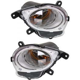CarLights360: For Fiat 500 Front Signal/Corner Light 2012-2019 Pair Driver and Passenger Side | w/ Bulbs | CAPA Certified | Convertible/Hatchback | w/ Chrome Trim | FI2532100 FI2533100 (PLX-M1-360-1601L-AC-CL360A1)