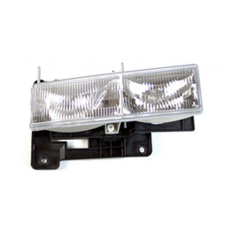 CarLights360: For Chevy C3500 Headlight Assembly 1990-2002 Passenger Side CAPA Certified Rectangle Form w/ Bulbs -Replacement for GM2503101 (CLX-M0-20-1668-00-9-CL360A2)