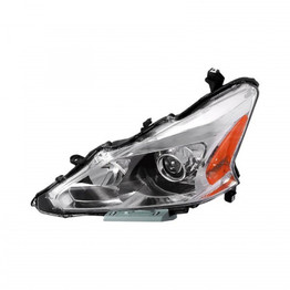 CarLights360: For Nissan Altima Headlight Assembly 2013 2014 2015 Driver Side w/Bulbs Halogen Type Sedan DOT Certified Replacement For NI2502208 (CLX-M0-20-9322-00-1-CL360A1)