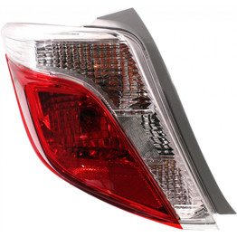 CarLights360: For 2012 2013 Toyota Yaris Tail Light Assembly Driver Side (Left) DOT Certified w/Bulbs - Replacement for TO2818150 (Vehicle Trim: Hatchback) (CLX-M0-11-11982-00-1-CL360A1)