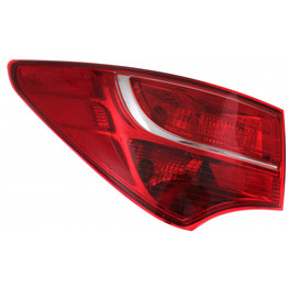 CarLights360: For Hyundai Santa Fe Sport Tail Light Assembly 2013 2014 2015 2016 Driver Side w/Bulbs Halogen Type DOT Certified Replacement For HY2804123 (CLX-M0-11-6538-00-1-CL360A1)