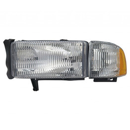 For Dodge Ram Headlight Assembly 1994-2001 Driver Side CAPA Certified CH2502101 | 55076749AO ;w/o Sport Pkg (CLX-M0-20-3017-78-9)