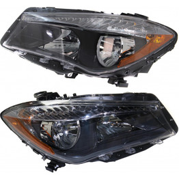 CarLights360: For 2014 2015 2016 2017 Mercedes-Benz CLA250 Headlight Assembly Driver and Passenger Side Base/4Matic Models | DOT Certified w/Bulbs Replaces MB2502222 (PLX-M0-20-9550-00-1-CL360A1)