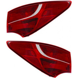 CarLights360: For 2013 2014 2015 2016 Hyundai Santa Fe Sport Tail Light Assembly Driver and Passenger Side DOT Certified w/Bulbs Halogen Type - Replaces HY2804123 (Vehicle Trim: Sport Utility) (PLX-M0-11-6538-00-1-CL360A1)