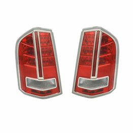 CarLights360: For 2012 2013 2014 Chrysler 300 Tail Light Assembly Driver and Passenger Side (Chrome) CAPA Certified Chrome Type 1 w/Bulbs - Replaces CH2818135 CH2819135 (Vehicle Trim: From 03/19/2012) (PLX-M0-11-6638-00-9-CL360A1)