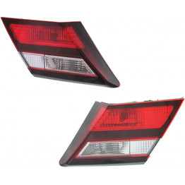 CarLights360: For 2013 2014 2015 Honda Civic Tail Light Assembly Driver and Passenger Side CAPA Certified w/Bulbs - Replaces HO2802105 HO2803105 (Vehicle Trim: Base; Sedan) (PLX-M0-17-5410-00-9-CL360A1)