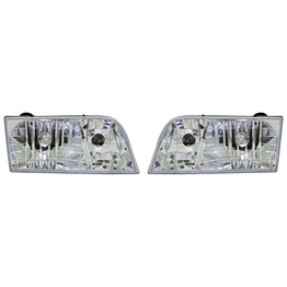 For 1998-2011 Ford Crown Victoria Headlight Driver and Passenger Side Bulbs Included FO2502200 FO2503200 - Replaces 6W7Z 13008 BA, 4W7Z 13008 B ; (PLX-M0-20-5234-90)