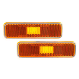 For 1984-1989 Dodge D100 Front Side Marker Lights Assembly Unit Driver and Passenger Side | Pair | CH2550101 CH2550101 | 3587436 3587436