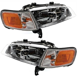 For 1994-1997 Honda Accord Headlight Driver and Passenger Side DOT Certified w/ Bulbs HO2503106 HO2502106 - Replaces 33100-SV4-A02, 33150-SV4-A02 ;includes park/marker lamp (PLX-M0-20-1844-00-1)