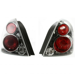 CarLights360: For 2005 2006 Nissan Altima Tail Light Assembly Driver and Passenger Side DOT Certified Chrome Trim w/Bulbs - Replaces NI2800164 NI2801164 (PLX-M0-11-5582-90-1-CL360A2)