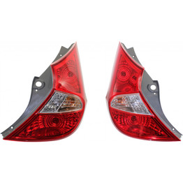 CarLights360: For 2012 2013 2014 Hyundai Accent Tail Light Assembly Driver and Passenger Side CAPA Certified w/Bulbs - Replaces HY2800143 (Vehicle Trim: Hatchback) (PLX-M0-11-11950-00-9-CL360A1)