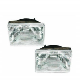 For 1993-1998 Jeep Grand Cherokee Headlight Driver and Passenger Side DOT Certified Bulbs Included CH2503104 CH2502104 - Replaces 55155126, 55155127 ; (PLX-M0-20-3070-00-1)