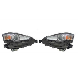 For Lexus IS250 Headlight Assembly 2014 2015 Driver and Passenger Side w/ HID w/o bulbs and ballast DOT Certified (PLX-M1-323-1118LMUFHM2)