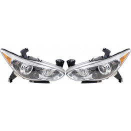 For Infiniti QX60/HYBRID/2013 JX35 Headlight Assembly 2014 2015 Pair Driver and Passenger Side HID Type DOT IN2502156 (PLX-M1-324-1108LMAFHM7)