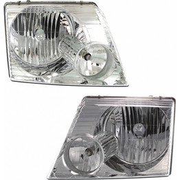 CarLights360: For Ford Explorer Headlight 2002 03 04 2005 Pair Driver and Passenger Side w/ Bulbs Replaces FO2502176 + FO2503176 (PLX-M1-329-1113L-AS-CL360A1)