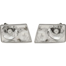 CarLights360: For Ford Ranger Headlight 2001-2008 Pair Driver and Passenger Side w/ Bulbs Replaces FO2502173 + FO2503173 (PLX-M1-329-1112L-AS-CL360A2)