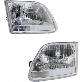 CarLights360: For Ford F-150 Heritage Headlight 2004 Pair Driver and Passenger Side w/ Bulbs Replaces FO2502211 + FO2503211 (PLX-M1-329-1151L-AS-CL360A3)
