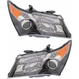 CarLights360: For Acura MDX Headlight 2010 11 12 2013 Pair Driver and Passenger w/ Xenon HID Replaces AC2518117 + AC2519117 (PLX-M1-326-1102LMUSHN7-CL360A1)