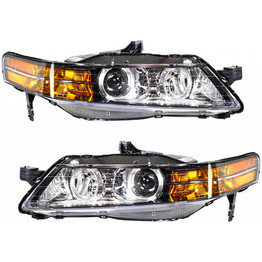 CarLights360: For Acura TL Headlight 2007 2008 Pair Driver and Passenger w/o bulbs and ballast Replaces AC2502113 + AC2503113 (PLX-M1-326-1103L-USH1Y-CL360A1)