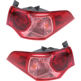 CarLights360: For Acura TSX Tail Light 2011 12 13 2014 Pair Driver and Passenger Side w/ Bulbs Replaces AC2804100 + AC2805100 (PLX-M1-326-1904L-AS-PR-CL360A1)