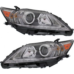 CarLights360: For Lexus ES350 Headlight 2013 2014 2015 Pair Driver and Passenger w/o bulbs and ballast w/ HID Bulb and Ballast Black Housing LX2518140 (PLX-M1-323-1114LMUSHM2-CL360A2)