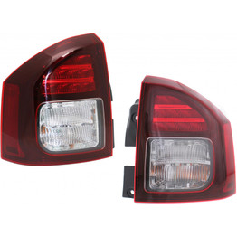 CarLights360: For Jeep Compass Tail Light 2014 - 2017 Pair Driver and Passenger Side DOT Certified For CH2800204 + CH2801204 (PLX-M1-332-1964L-AFN-CL360A1)
