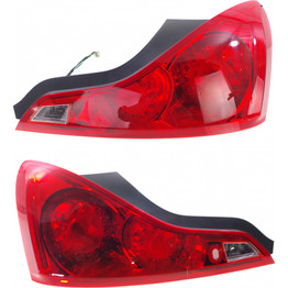 CarLights360: For Infiniti G37 Tail Light 2008-2013 Pair Driver and Passenger Side DOT Certified IN2800122 + IN2801122 (PLX-M1-324-1905L-AF-CL360A1)