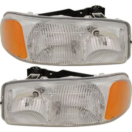 CarLights360: For GMC Sierra 1500 Classic Headlight 2007 Pair Driver and Passenger Side W/ Bulbs Replaces GM2502188 | GM2503188 (PLX-M1-331-1181L-AS-CL360A1)