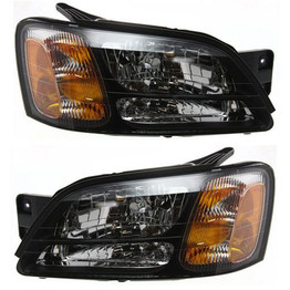 CarLights360: For Subaru Legacy Headlight 2000 01 02 03 2004 Pair Driver and Passenger Side w/ Bulbs DOT Certified Replaces SU2502105 + SU2503105 (PLX-M1-319-1109L-AF-CL360A1)