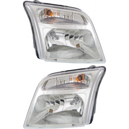 CarLights360: For Ford Transit Connect Headlight 2010 2011 2012 2013 Pair Driver and Passenger Side w/ Bulbs Replaces FO2502296 | FO2503296 (PLX-M1-330-11A6L-AS-CL360A1)