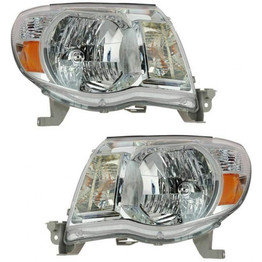 For 2005-2011 Toyota Tacoma Pair Head Lights Driver and Passenger Side Type 2; w/o Sport Pkg TO2502157 TO2503157 - replaces 81150-04163 81110-04163 (PLX-M0-TY794-B001L)
