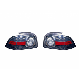 For Ford Mustang 1996-1998 Tail Light LED Chrome Finish Pair Driver and Passenger Side FO2811174 (CLX-M1-330-1973PXUS3)