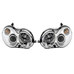 For Mercedes-Benz CLK350 Headlight Assembly 2006 07 08 2009 Pair Driver and Passenger w/o bulbs and ballastFor MB2518102 (PLX-M1-339-1132LMUSHM)