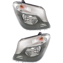 CarLights360: For Mercedes-Benz Sprinter 2500 Headlight 2014 2015 2016 2017 2018 Pair Driver and Passenger Side Black Housing DOT Certified For MB2502221 | MB2503221 (PLX-M1-339-1151L-AF2-CL360A1)