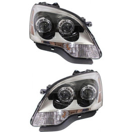 CarLights360: For GMC Acadia Headlight 2008 09 10 11 2012 Pair Driver and Passenger Side w/ Bulbs CAPA Certified GM2502358 | GM2503358 (PLX-M1-334-1148L-ACN-CL360A1)