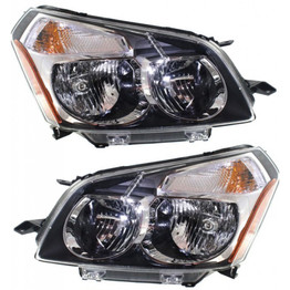 CarLights360: For Pontiac Vibe Headlight 2009 2010 Pair Driver and Passenger Side Black Housing CAPA Certified For For GM2502327 | GM2503327 (PLX-M1-335-1120L-AC2-CL360A1)