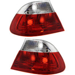 CarLights360: For BMW 330i Tail Light 2001 2002 2003 Driver and Passenger Side Pair For BM2800108 + BM2801108 (PLX-M1-443-1907L-UQ-CR-CL360A4)