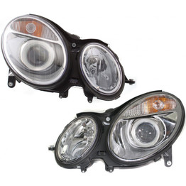CarLights360: For Mercedes-Benz E320 Headlight 2004 2005 Pair Driver and Passenger Side DOT Certified For MB2502108 | MB2503108 (PLX-M1-339-1125L-AF-CL360A1)