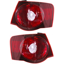 CarLights360: For Volkswagen Jetta Tail Light 2008 2009 2010 Pair Driver and Passenger Side | Black Housing | DOT Certified | VW2800127 + VW2801127 (PLX-M1-340-1923L-AF2-CL360A1)