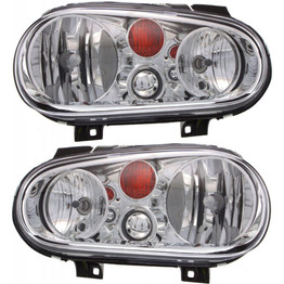 CarLights360: For Volkswagen Golf Headlight 2002 03 04 05 2006 Pair Driver and Passenger Side W/ Bulbs Replaces VW2502123 | VW2503123 (PLX-M1-340-1108L-AS-Y-CL360A1)