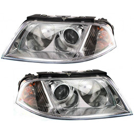 CarLights360: For Volkswagen Passat Headlight 2001 2002 2003 2004 2005 Pair Driver and Passenger Side W/ Bulbs DOT Certified Replaces VW2502118 | VW2503118 (PLX-M1-340-1109L-AF-CL360A1)