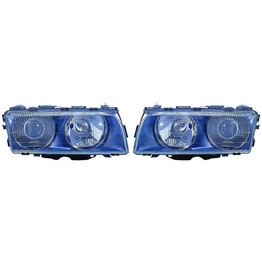 For BMW 740i / 740iL Headlight Assembly 1995 96 97 1998 Pair Driver and Passenger Side | HID | BM2502131 + BM2503131 (PLX-M1-343-1113LXASH2)
