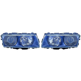 For BMW 740i / 740iL Headlight Assembly 1995 96 97 1998 Pair Driver and Passenger Side | HID | BM2502131 + BM2503131 (PLX-M1-343-1113LXASH2)