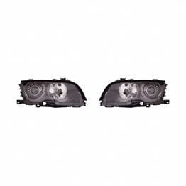 CarLights360: For BMW 330i Headlight 2001 Pair Driver and Passenger Side | HID | Black Housing | BM2502111 + BM2503111 (PLX-M1-343-1105LMASHM2-CL360A4)